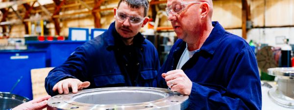 Two engineers inspecting